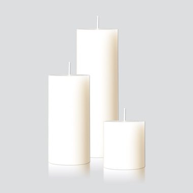 Round Pillar Rental Candles - <p style='text-align: center;'>From R 17.00</p>